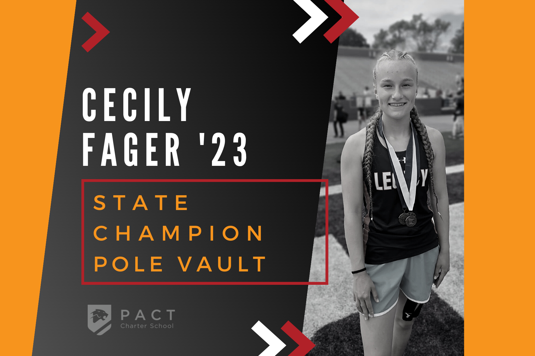 Fager ’23 is State Pole Vault Champion